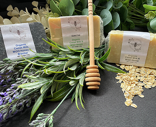 Goodwood Produce's 3 types of camel milk and MGO honey soap