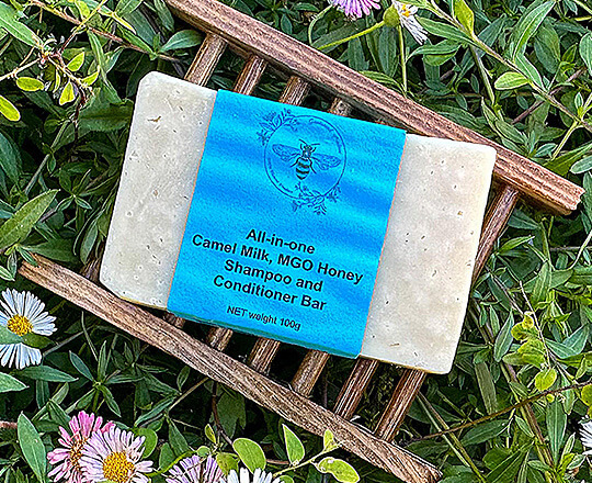 Goodwood Produce's All-in-one bar of MGO honey & Camel milk soap