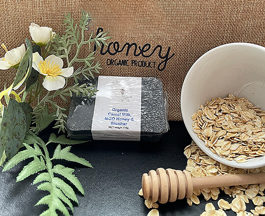 Goodwood Produce's biochar camel milk and MGO honey soap