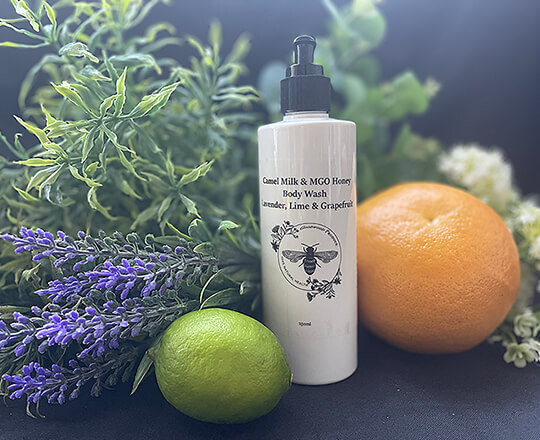 Goodwood Produce's Camel milk and MGO honey Body wash
