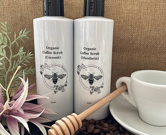 Goodwood Produce's camel milk and MGO honey coffee scrubs