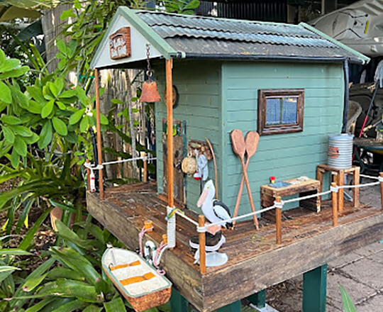 custom fishing shack beehive