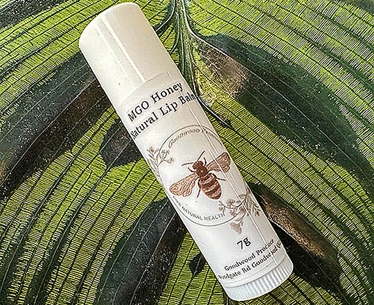 MGO Honey and Camel Milk Lip balm from Goodwood Produce
