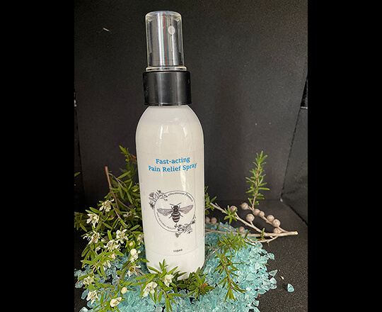 125ml bottle of MGO honey, Camel milk & CBD oil pain relief spray