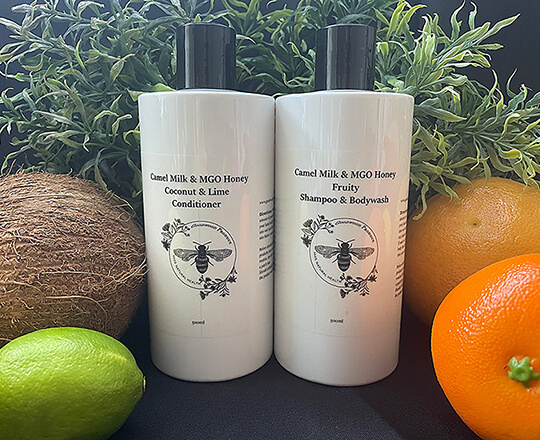 Goodwood Produce's Camel milk and MGO honey Shampoo & Conditioner